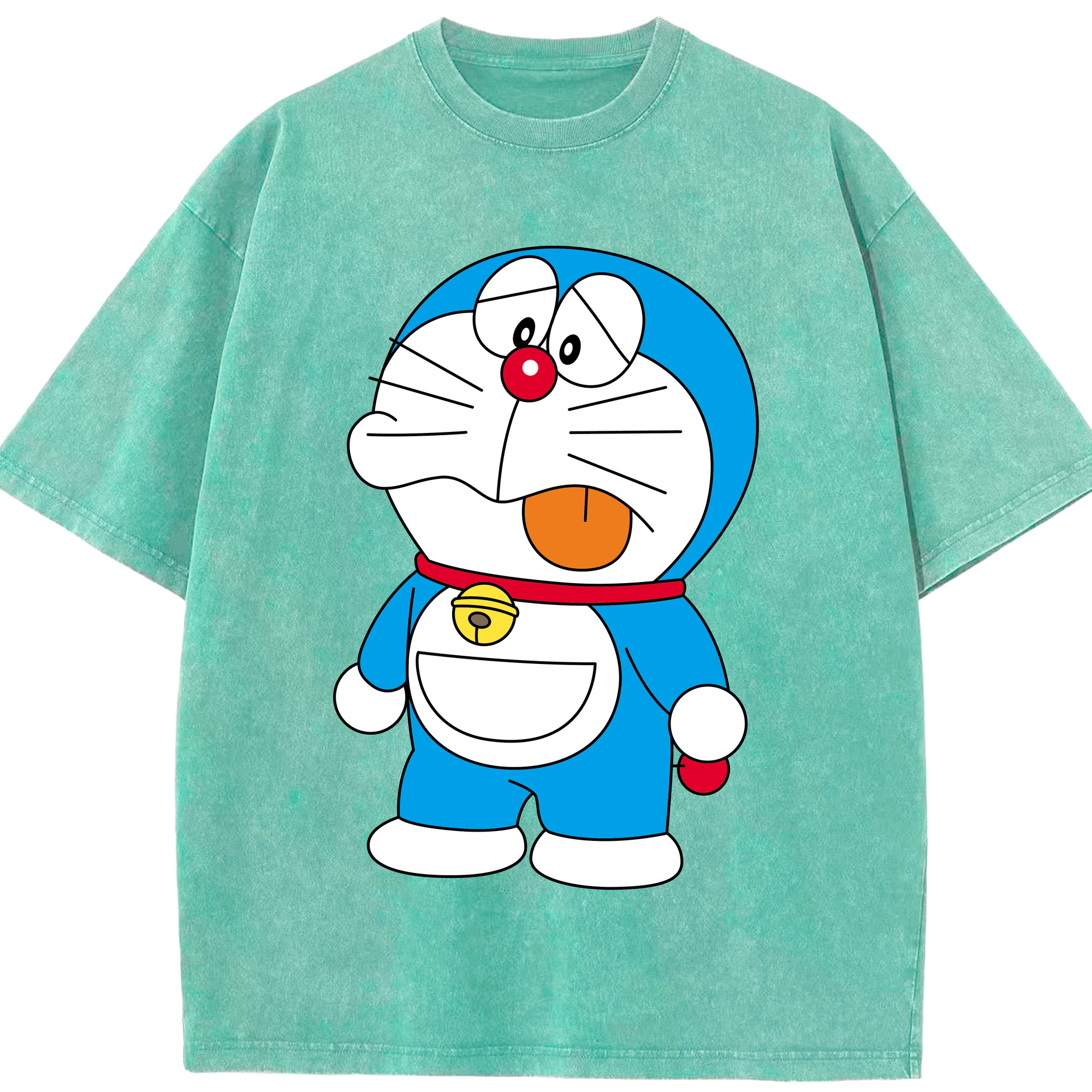 （画像用） ドラえもん Doraemon 綿100% ヴィンテージ風 半袖Tシャツ（フロントプリント）